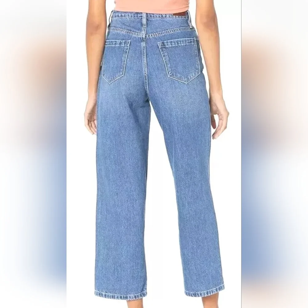 Blanknyc The Baxter Jeans Sz 31 Mom High Waisted Ribcage Straight Blue Denim Nwt